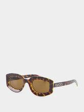 Gucci Tortoiseshell Geometric Frame Sunglasses