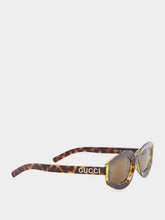 Gucci Tortoiseshell Geometric Frame Sunglasses
