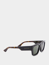 Gucci Black Sunglasses With Dark Tortoiseshell Acetate Tips