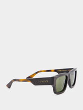 Gucci Tortoiseshell Rectangular Frame Sunglasses