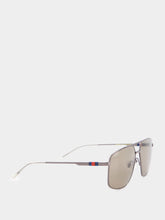 Gucci Dark Ruthenium Navigator Frame Sunglasses