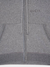 Gucci Grey Cashmere Wool Hooded Jacket