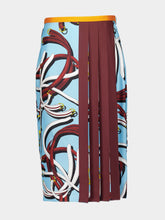 Gucci Belt Series Silk Midi Skirt