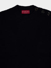 Gucci Black Wool Bouclé Crewneck Top