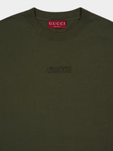 Gucci Dark Green Embroidered Cotton Jersey T-Shirt