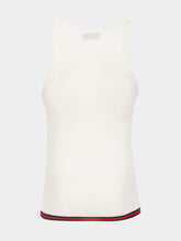 Gucci White Rib Silk Tank Top