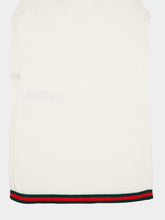 Gucci White Rib Silk Tank Top