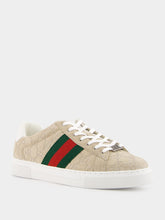 Gucci Oatmeal Suede Ace Sneaker with Web