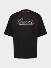 Gucci Script Print Black Cotton T-shirt