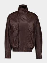 Saint Laurent Marron Lambskin Bomber Jacket
