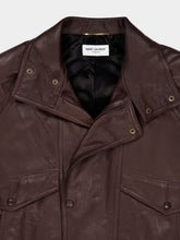 Saint Laurent Marron Lambskin Bomber Jacket
