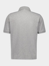 Saint Laurent Grey Cassandre Polo Shirt in Piqué