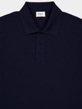 Saint Laurent Marine Cassandre Polo Shirt in Piqué