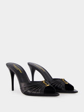 Saint Laurent Black Babylone Open Toe Mules