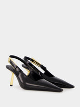 Saint Laurent Black Lee Slingback Pumps