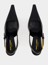 Saint Laurent Black Lee Slingback Pumps