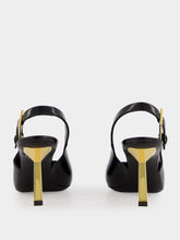 Saint Laurent Black Lee Slingback Pumps