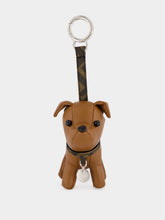 Fendi Brown Ito Leather Dog Charm