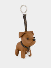 Fendi Brown Ito Leather Dog Charm