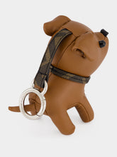 Fendi Brown Ito Leather Dog Charm