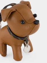 Fendi Brown Ito Leather Dog Charm