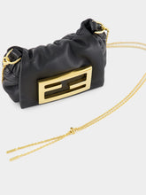 Fendi Black Nano Mamma Baguette Leather Bag