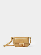 Beige Nano Baguette Charm in Nappa Leather