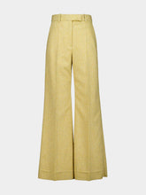 Valentino Garavani Ochre Virgin Wool Wide-Leg Trousers