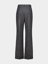 Valentino Garavani Grey Wool Mouliné Palazzo Trousers