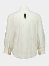 Valentino Garavani Ivory Cotton Blouse with Black Bows