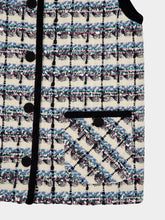 Valentino Garavani Ivory Multicolour Tweed Sequin Gilet
