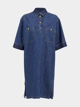 Valentino Garavani Blue Denim Midi Shirt Dress