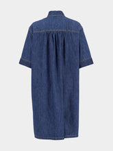 Valentino Garavani Blue Denim Midi Shirt Dress
