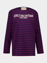 Valentino Garavani Chez Valentino Striped Long Sleeve Top