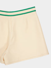 Valentino Garavani Betulla and Green Crepe Shorts with V Pockets