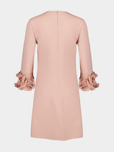 Valentino Garavani Rose Mist Crepe Mini Dress with Sleeve Detail