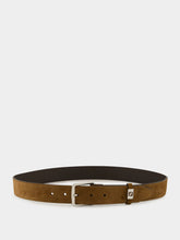 Fendi Brown Suede Belt with FF Buckle Detail