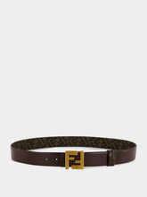 Fendi Dark Brown FF Squared Reversible Belt