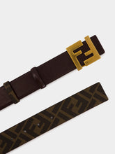 Fendi Dark Brown FF Squared Reversible Belt