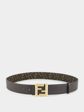 Fendi Brown FF Squared Reversible Belt