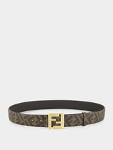 Fendi Brown FF Squared Reversible Belt