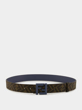 Blue Leather & FF Canvas Reversible Belt