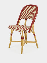 L.Drucker Red Chambord Rattan Dining Chair