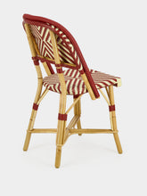 L.Drucker Red Chambord Rattan Dining Chair