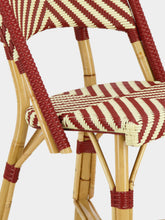L.Drucker Red Chambord Rattan Dining Chair