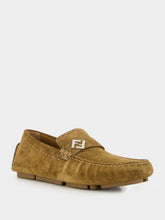 Fendi Brown Suede FF Driving Loafers
