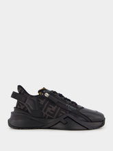 Fendi Flow Black Leather Low-Top Sneakers