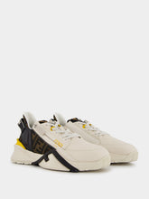 Fendi White Flow Leather Trainers