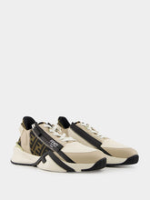 Fendi Flow Sneakers in Beige and Brown FF Jacquard