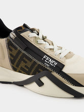 Fendi Flow Sneakers in Beige and Brown FF Jacquard